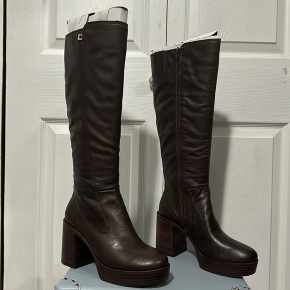 Lucky Brand Shoes Womens Lucky Brand Odillie Platform Knee High Boots In Chocolate Graham